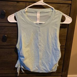 Cropped top with cinched sides